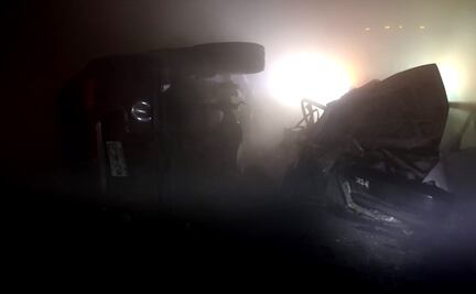 Mueren dos personas tras choque múltiple en Circuito Exterior Mexiquense