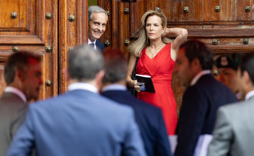 Empresarios llegan a Palacio Nacional para reunirse con la presidenta Claudia Sheinbaum. Foto: Hugo Salvador/ EL UNIVERSAL
