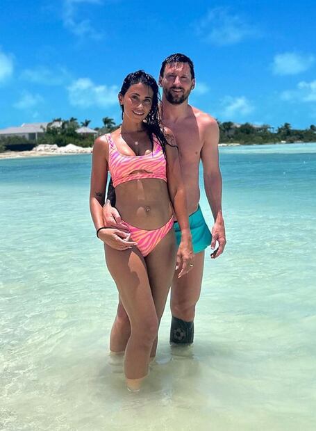 Antonela Roccuzzo y Lionel Messi. Fuente: Instagram @antonelaroccuzzo