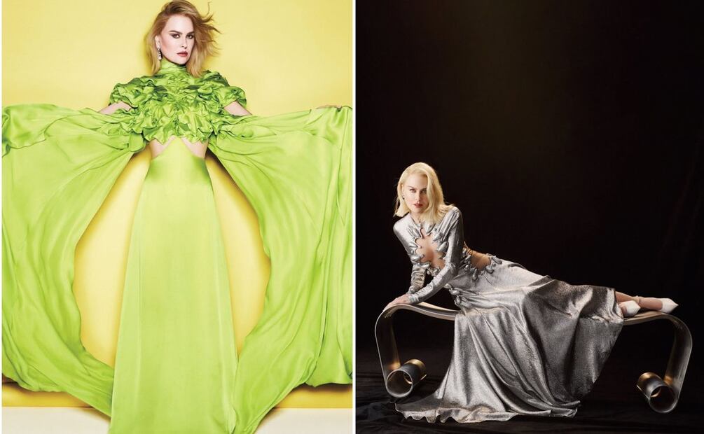 Nicole Kidman lució su corte long bob peinado de lado. Foto: Especial. Instagram @voguemagazine (Carlijn Jacobs)