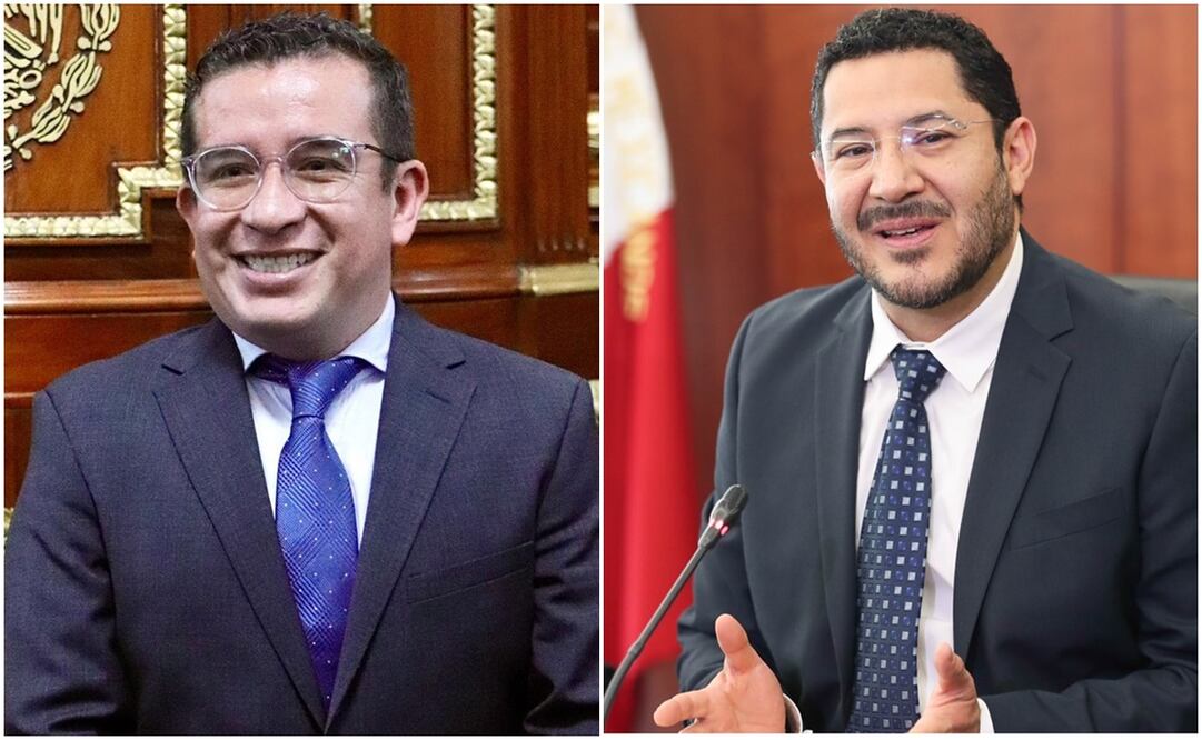 Martí Batres y Jaime Mata Fotos: Tomada de la cuenta de X de @Jaime_Mata_S y Archivo / EL UNIVERSAL