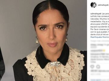 Salma Hayek dona cien mil dólares para ayudar a México