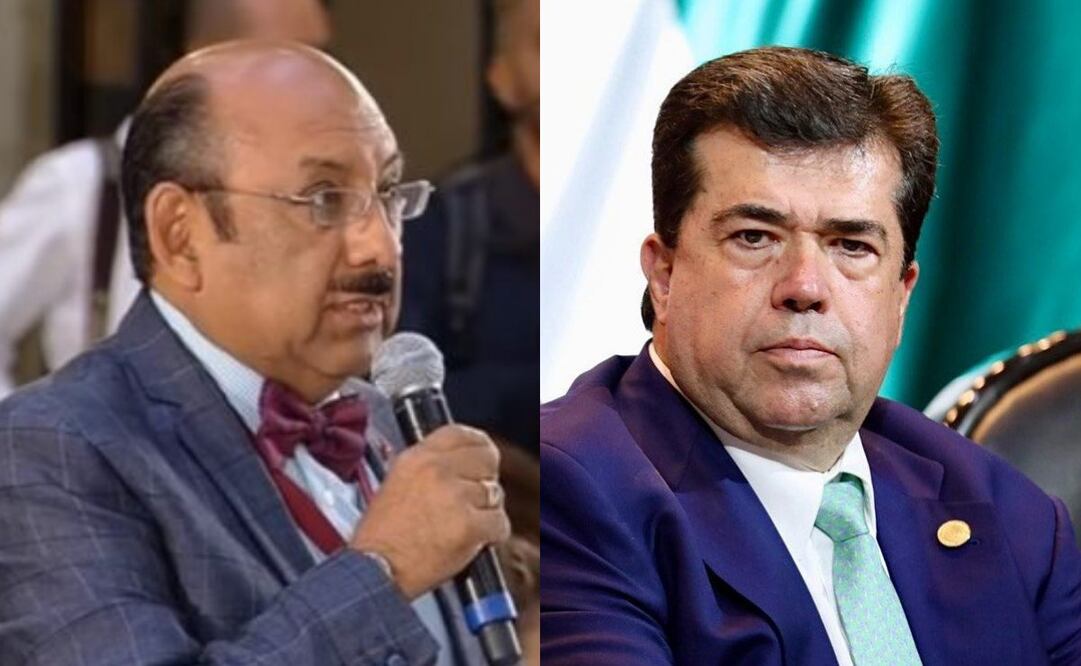 Carlos Pozos, mejor conocido como Lord Molécula y Pedro Haces, diputado federal de Morena. Fotos: Archivo EL UNIVERSAL