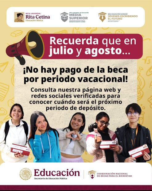 El esquema de pagos de este beneficio no toma en cuenta los meses de julio y agosto. Foto: ´X´