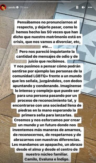 Índigo no es de género no binario: Camilo y Evaluna explican de dónde salió el rumor