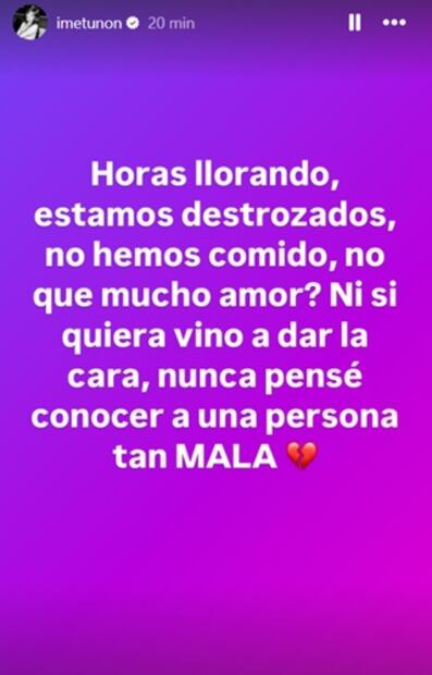 En un segundo mensaje, Ime arremetió contra la costarricense. Foto: Instagram.