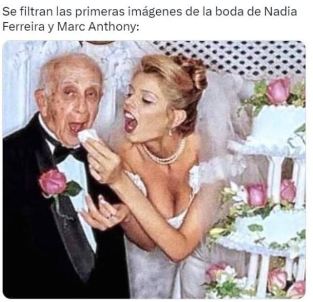 Diferencia de edad entre Marc Anthony y Nadia Ferreira genera memes tras su boda