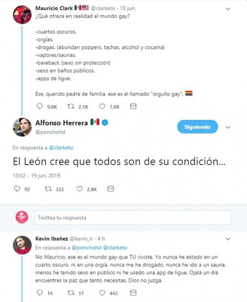 "El león cree que todos son de su condición", dice Alfonso Herrera a Mauricio Clark