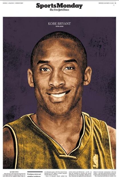 Las emotivas portadas por el fallecimiento de Kobe Bryant