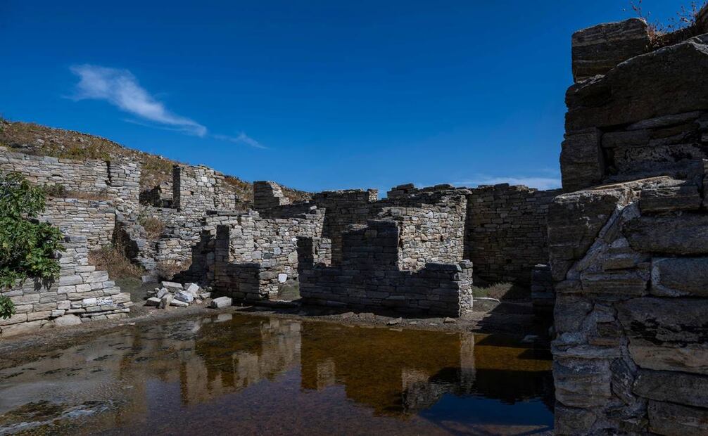 Delos, declarado Patrimonio de la Humanidad por la Unesco desde 1990, corre riesgo de destrucción debido al calentamiento global. Foto:AFP