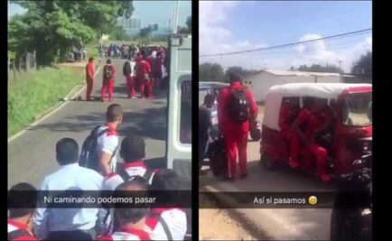 Bloqueos en Chiapas "atrapan" a jugadores del Toluca