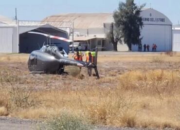 Se desploma helicóptero privado en Base Militar de Hermosillo, Sonora; no se reportan lesionados