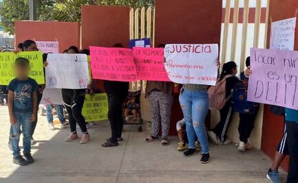 Padres de familia protestan por presunta agresión sexual en primaria de BCS