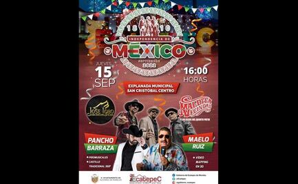 Ecatepec celebrará el 15 de septiembre con La Maldita Vecindad, Maelo Ruiz y Pancho Barraza