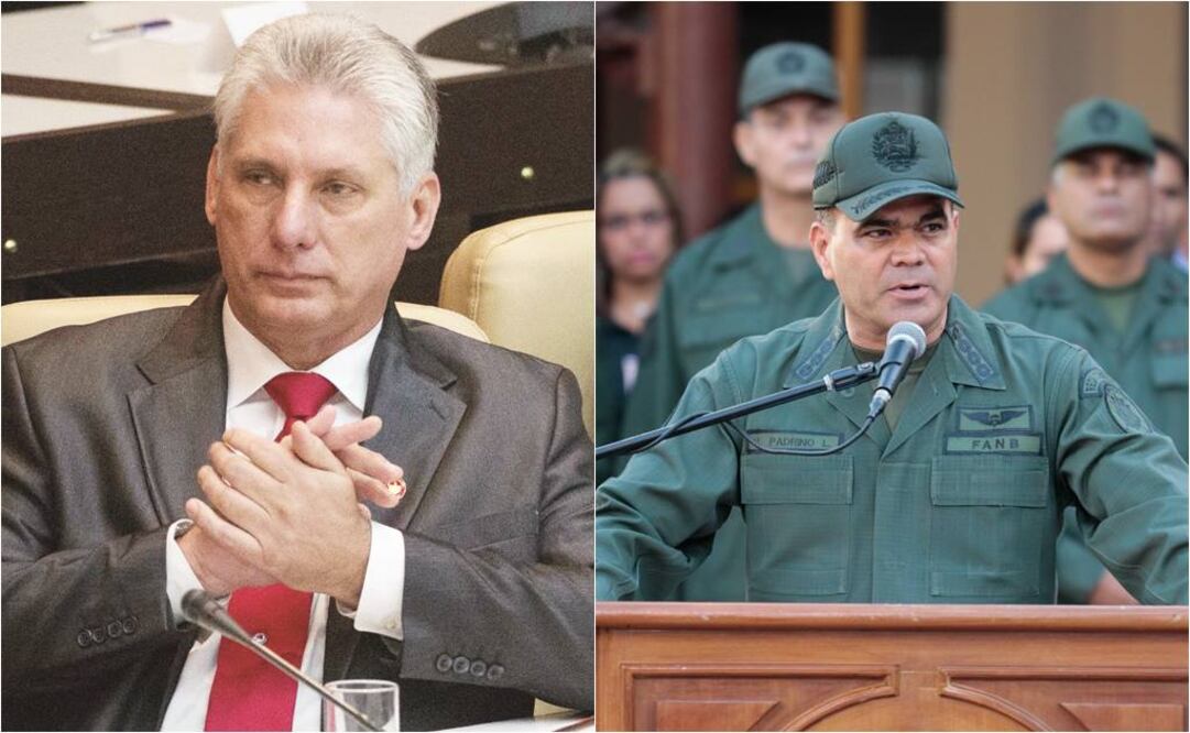 El presidente de Cuba, Miguel Díaz-Canel, y el ministro de Defensa de Venezuela, Vladimir Padrino (Foto: Archivo / EL UNIVERSAL)