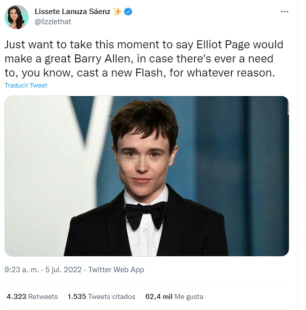 Fans de "The Flash" exigen que reemplacen a Ezra Miller por Elliot Page
