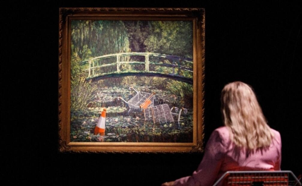 Banksy casi rompe su récord en subasta con una parodia de Monet