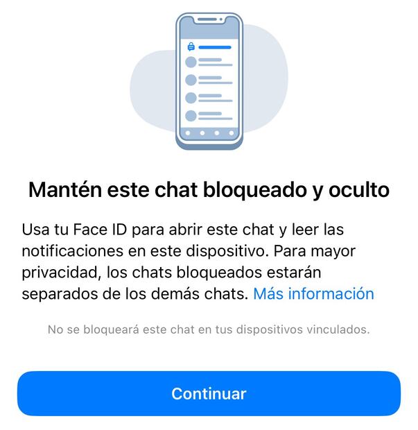 Bloqueo de chats en WhatsApp. Foto: Captura de pantalla / EL UNIVERSAL