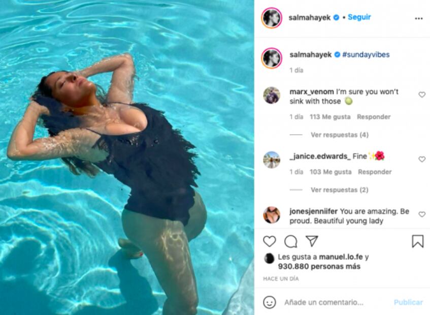 Salma Hayek muestra cómo lucir increíble en traje de baño a los 54 años
