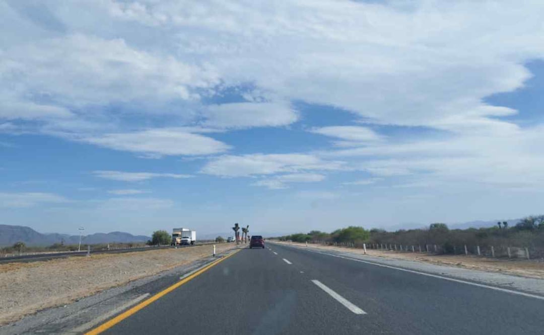 Tramo carretero del municipio de Matehuala, donde presuntamente desaparecieron 23 personas. Foto: Especial