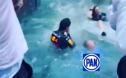 Lanzan críticas a Calderón por chapuzón con Checo Pérez en Mónaco