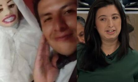 Exnovia de hombre que sale con muñeca de trapo amenaza con demandarlo por daños