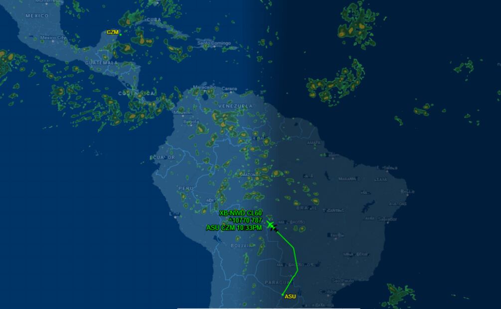 Hernán Bermúdez es trasladado en vuelo a México desde Paraguay (17/09/2025). Foto: Captura de pantalla