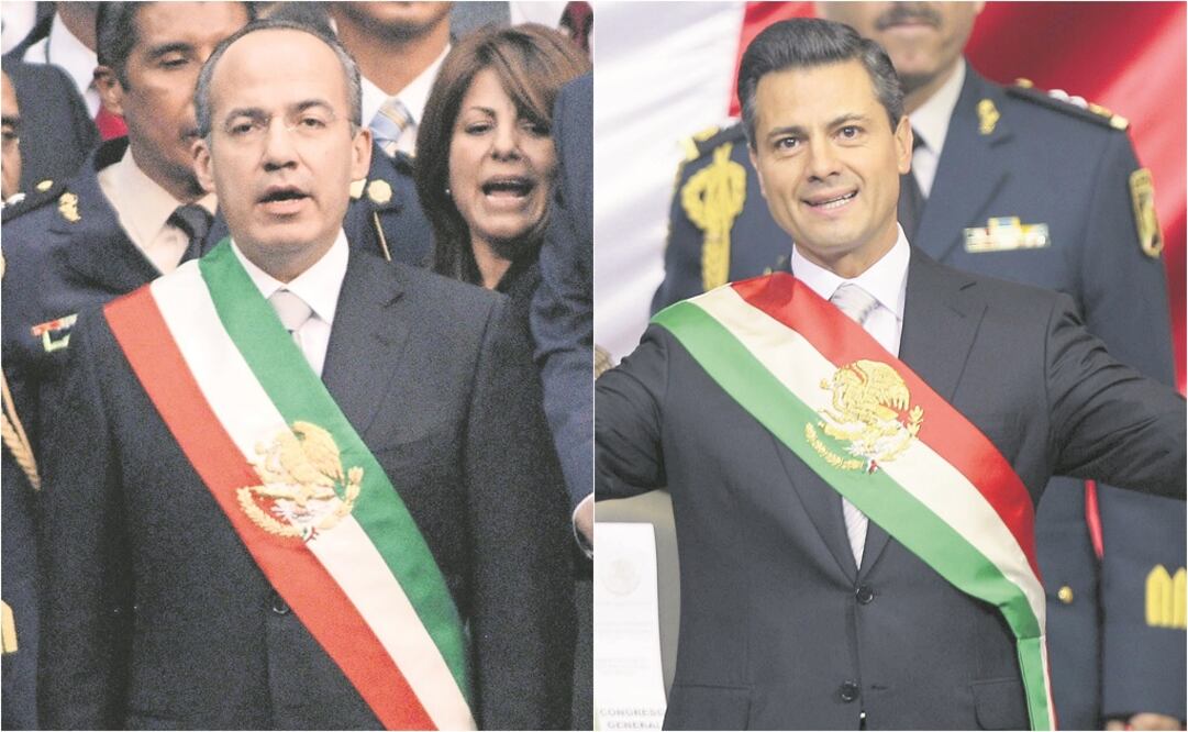 Nueva transformación. Con los cambios aprobados por San Lázaro, el orden de los colores de la banda presidencial regresa al que existía antes de 2010, con el verde arriba, seguido del blanco y el rojo. (ARCHIVO EL UNIVERSAL)