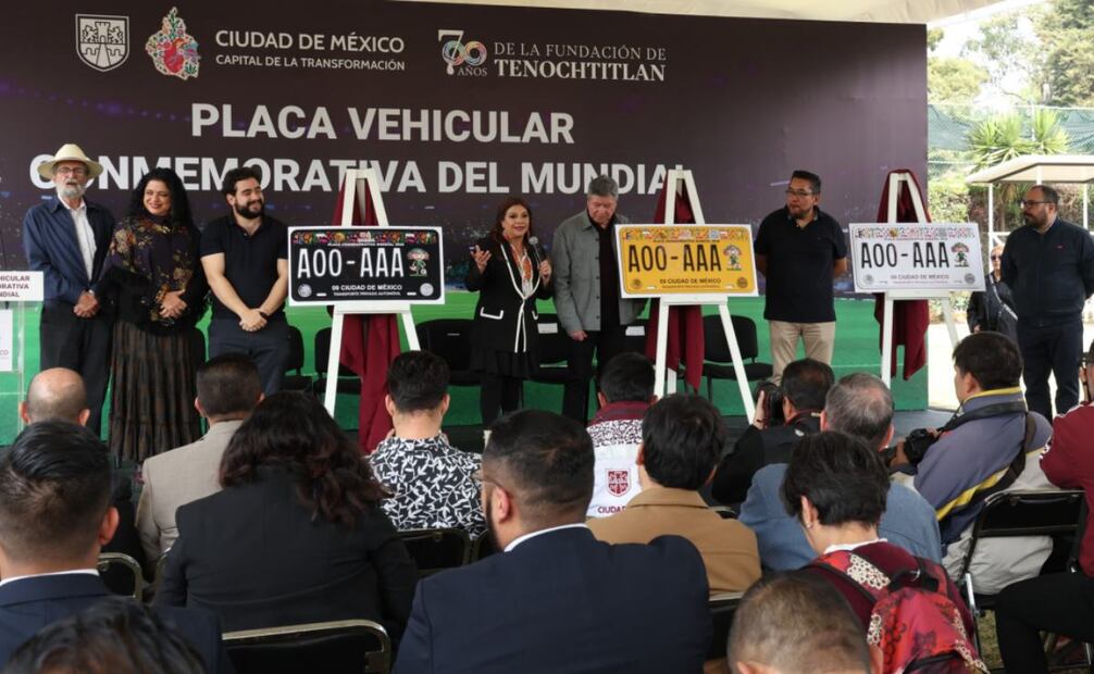 ¿Fan del futbol? CDMX tendrá placas vehiculares conmemorativas del Mundial de 2026.
Foto: Especial.