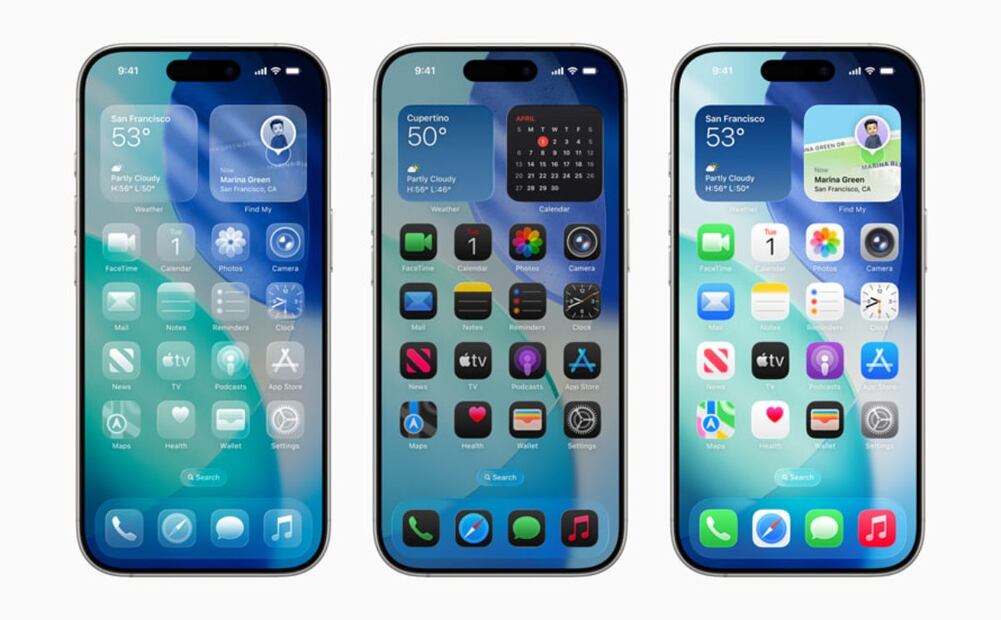 iOS 26. Imagen: Apple