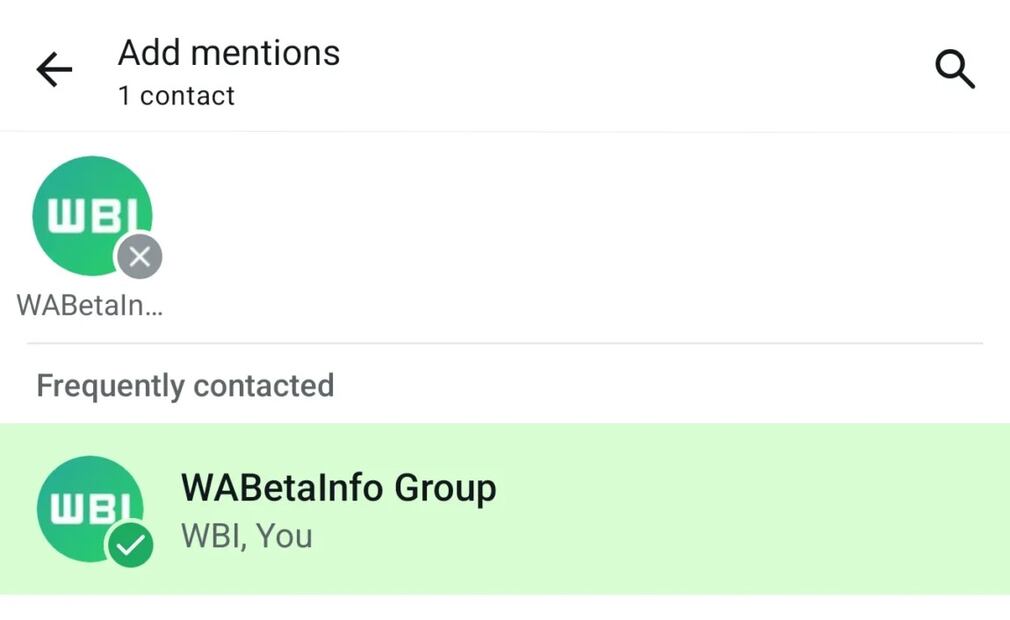 Mención de grupos en estados. Foto: WABeta Info