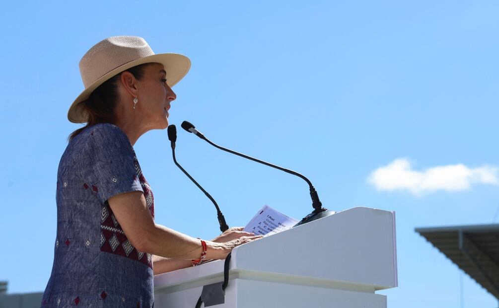 Presidenta Claudia Sheinbaum durante su gira en el estado de Baja California Sur (27/09/2025). Foto: Presidencia