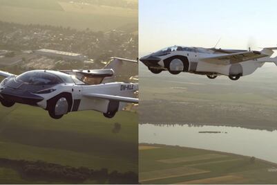 El primer auto volador en completar un viaje entre dos ciudades 