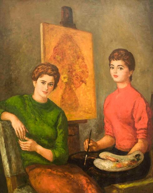 Arturo Souto
(Pontevedra, 1902 - Ciudad de México, 1964)

Sin título (Las discípulas en el taller)
Sin fecha 
Óleo sobre tela
Colección Kaluz