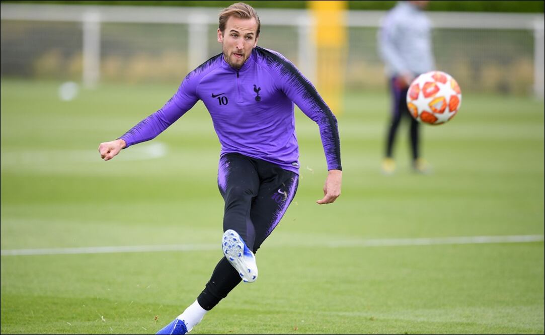 Harry Kane durante el entrenamiento de los "Spurs" de cara a la final de la UEFA Champions League. 
