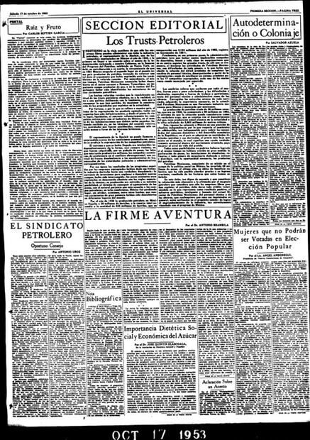 En 1953 no todos aplaudieron el voto femenino