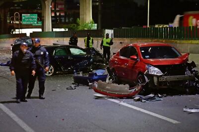 Mueren cuatro en choque múltiple en Periférico Norte
