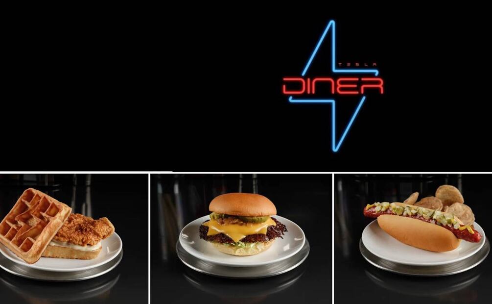 Tesla Diner, el nuevo restaurante de Elon Musk en Los Ángeles. Foto: Tesla / X