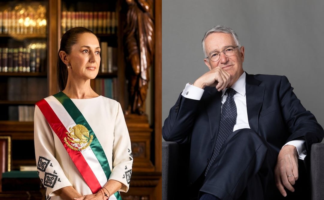 La Presidenta de México, Claudia Sheinbaum, y el Presidente de Grupo Salinas, Ricardo Salinas Pliego. Fotos: Facebook @ClaudiaSheinbaumPardo y @RicardoSalinasPliego