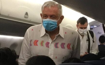 AMLO regresa a la CDMX tras gira por Campeche con presidente de Bolivia