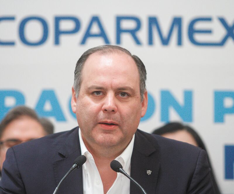 Gustavo de Hoyos, líder de la Coparmex, señaló que el presupuesto 2020 afecta a los organismos autónomos. Foto: ARCHIVO EL UNIVERSAL