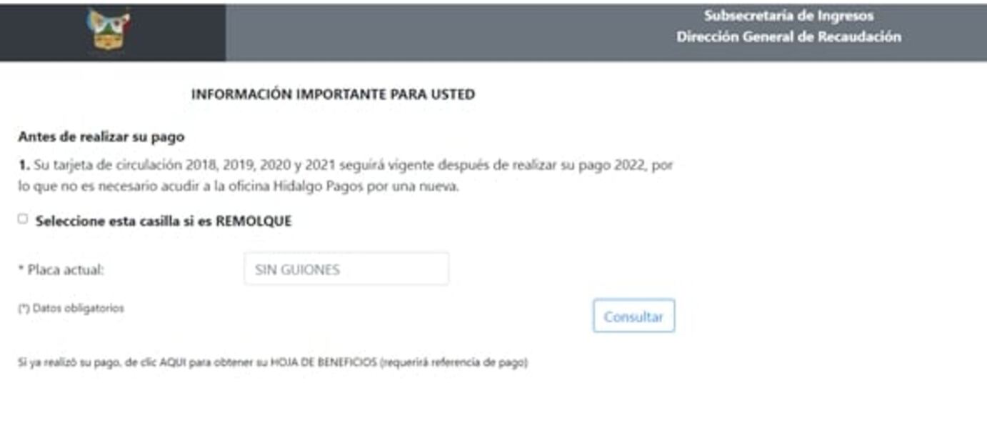 ¿Cómo pagar la tenencia vehicular en línea en Hidalgo?