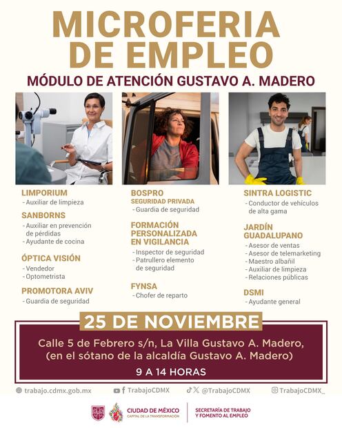 Microferia del empleo.
Foto: Trabajo Cdmx en X