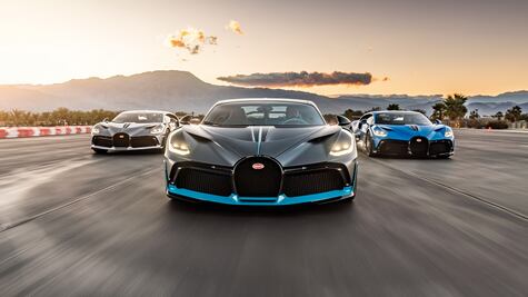 Tres Bugatti Divo encabezan reunión de 18 millones de dólares