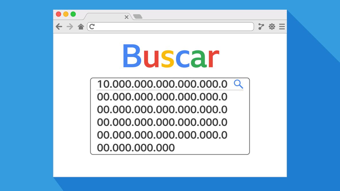 Un gúgol es un 1 seguido de 100 ceros y es el término que inspiró el nombre del buscador Google. Imagen: Getty/BBC
