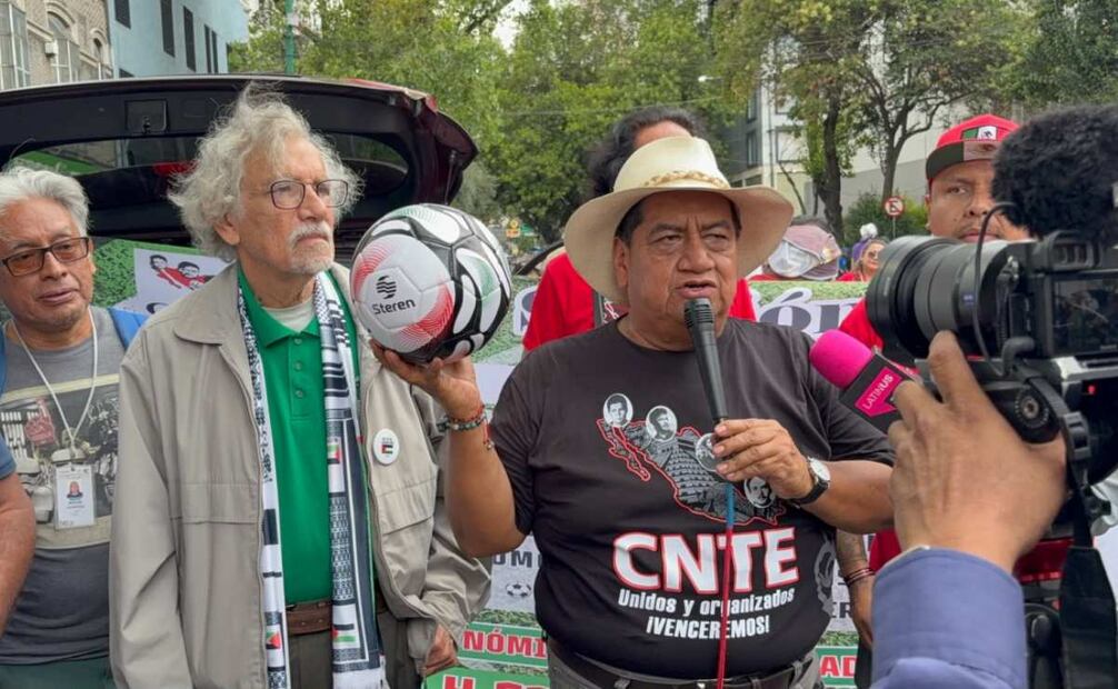 CNTE rechaza pérdidas millonarias de comercios del centro histórico (08/06/2026). Foto: Sharon Mercado