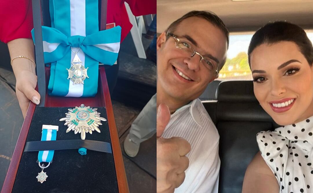 Marcelo Ebrard recibe Orden Francisco Morazán del gobierno de Honduras. Foto: @m_ebrard