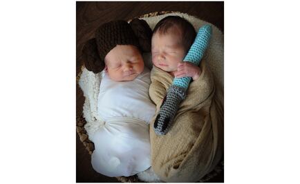 Visten a recién nacidos como personajes de Star Wars