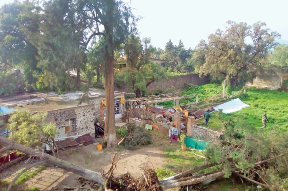 “Cola de agua” arranca techos y 35 árboles