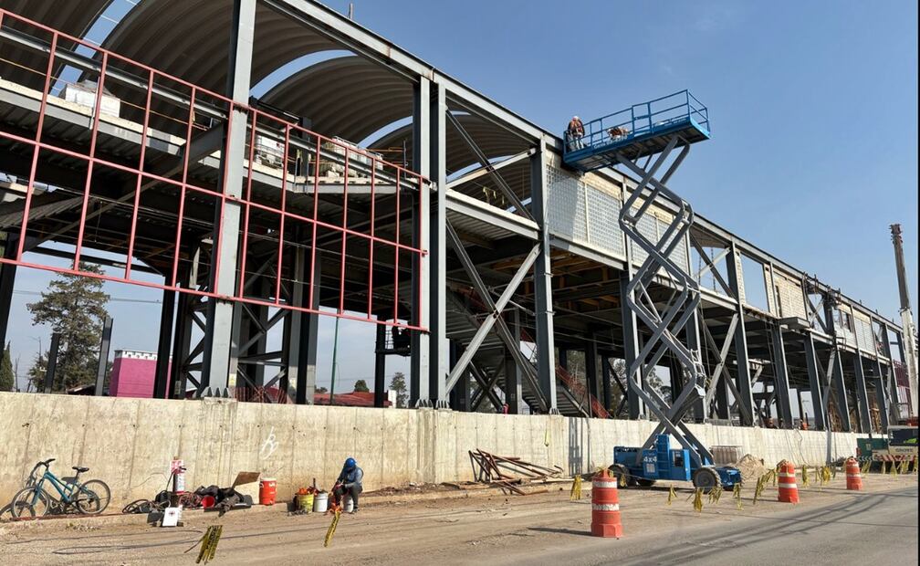 Hay retraso en las obras de ampliación del Tren Suburbano al Aeropuerto Internacional Felipe Ángeles, el viernes 14 de febrero de 2025, en el Edomex. Foto: Arturo Contreras/EL UNIVERSAL